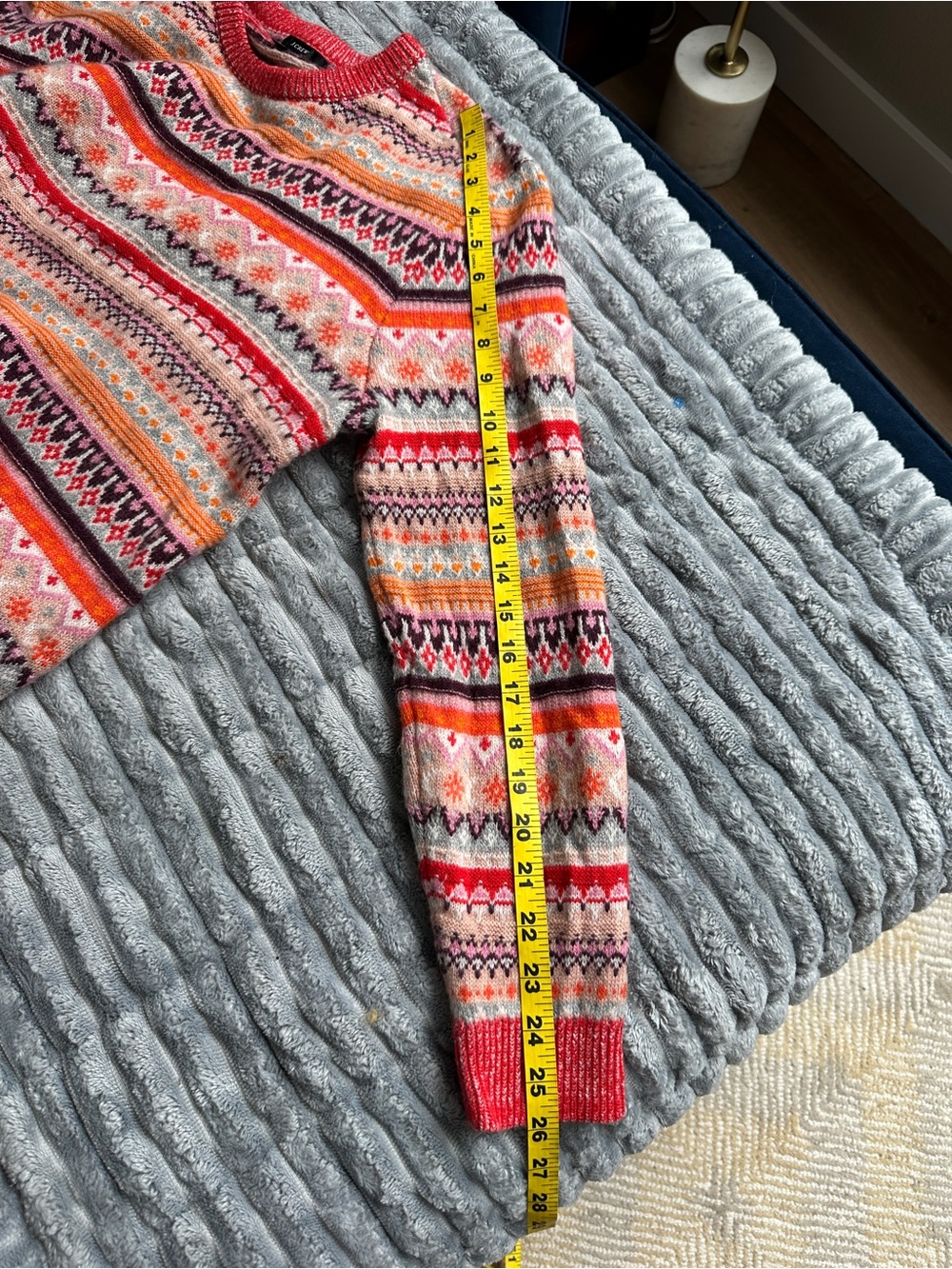 Vtg Y2K J. Crew Colorful crew neck Fair Isle Sweater - Picture 8 of 8